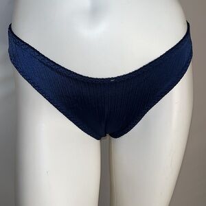 Lily of France navy stretch satin panty L